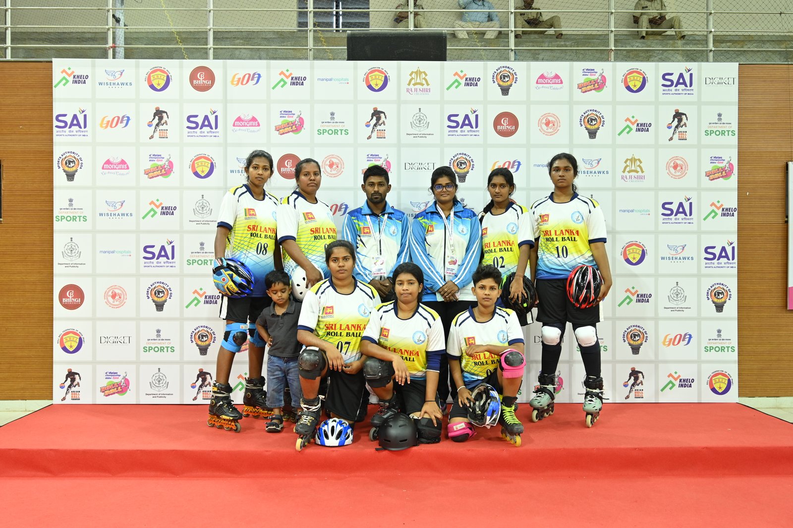 Sri Lanka Men's Squad Secures Victory at Asian Roll Ball Championship